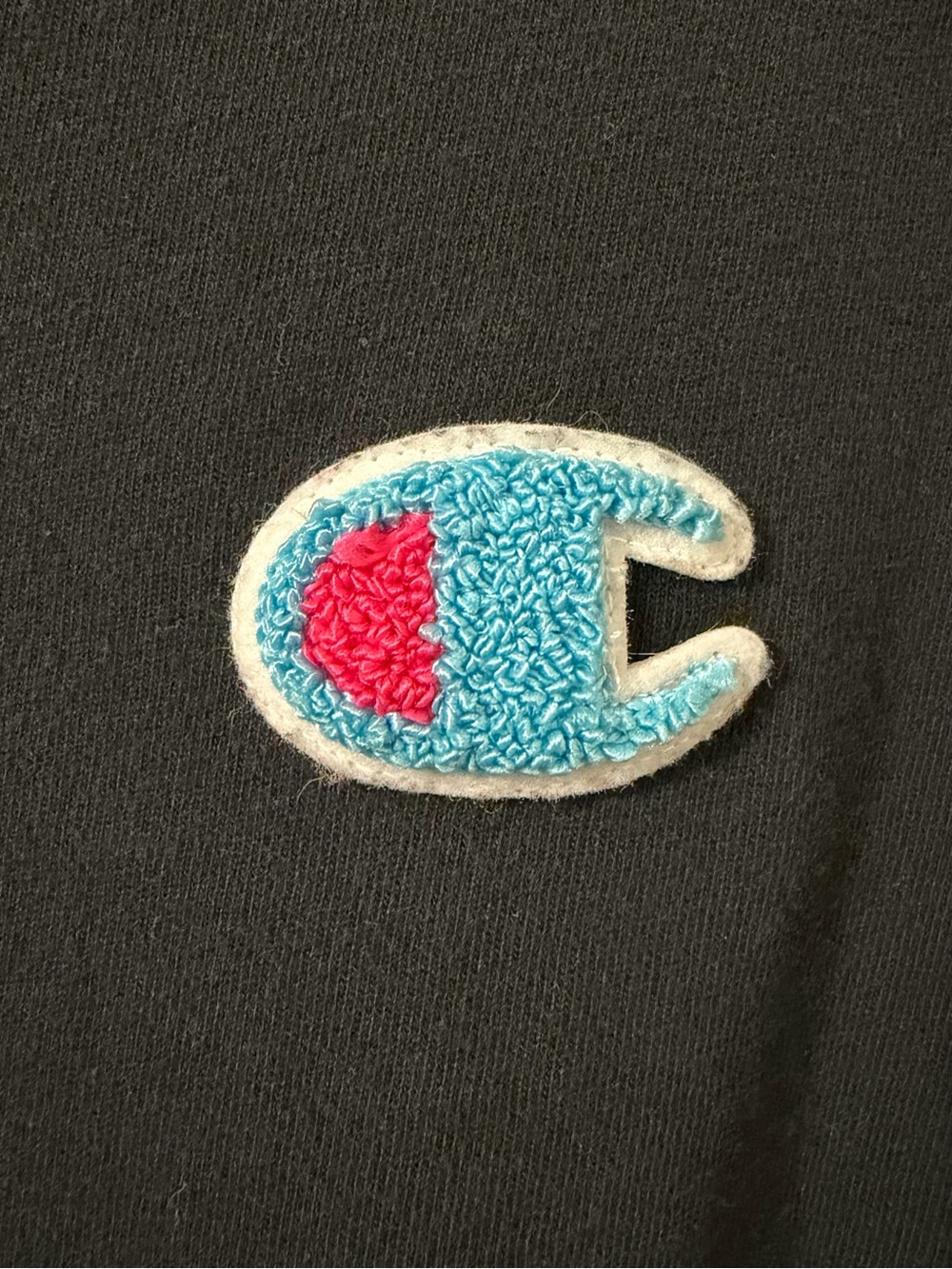 Champion Black Crop Tee with Logo Patch - Picture 3 of 7